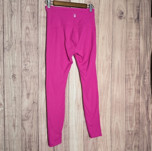 Spyder Active Pink Chafe Resistant Zip Pocket Leggings Size Small NWT - Picture 13 of 14